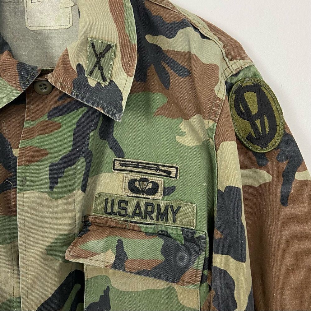 BDU‎ Shirt Retired Woodland Camouflage Cargo Tactical Hunting Military - Picture 8 of 10